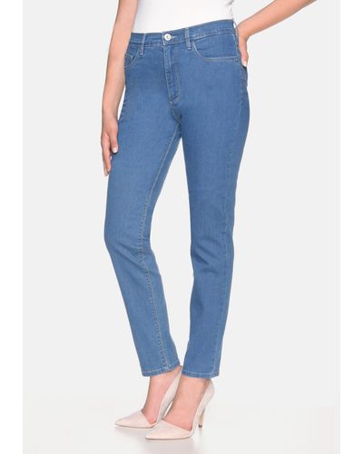 STOOKER WOMEN 5-Pocket-Jeans Nizza Denim Tapered Fit - Blau