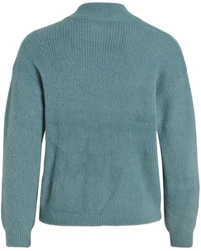 Vila Strickpullover Sheena (1-tlg) Pailletten - Blau