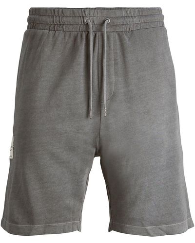 Jack & Jones & Shorts Große Größen Sweatshorts grau seitlicher Aufnäher