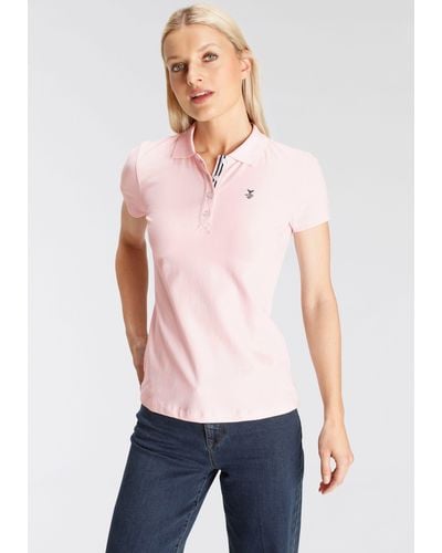 Delmao Poloshirt klassischer Form in verschiedenen Farben - Pink