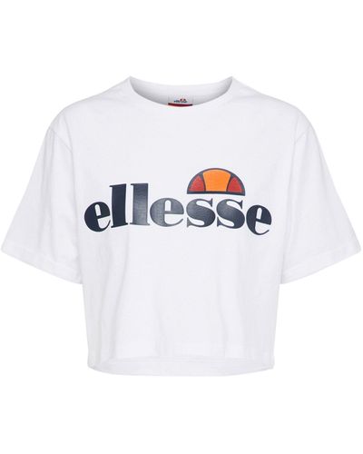 Ellesse T-Shirt Alberta (1-tlg) Weiteres Detail, Plain/ohne Details - Weiß