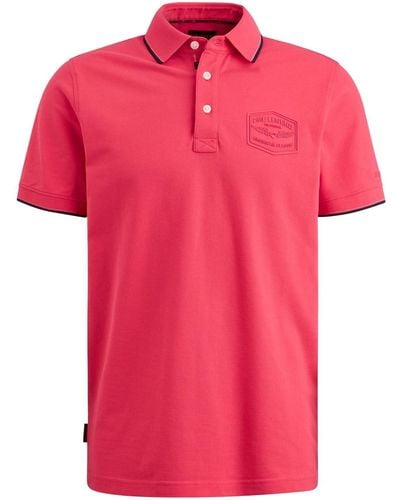PME LEGEND T-Shirt Short sleeve polo Stretch pique pa, Paradise Pink
