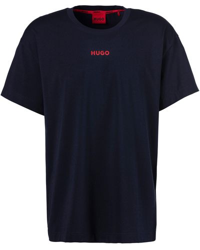 HUGO Linked T-Shirt mit Aufdruck - Schwarz