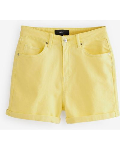 Next Jeansshorts Mom-Shorts aus Comfort-Stretch-Denim (1-tlg) - Gelb