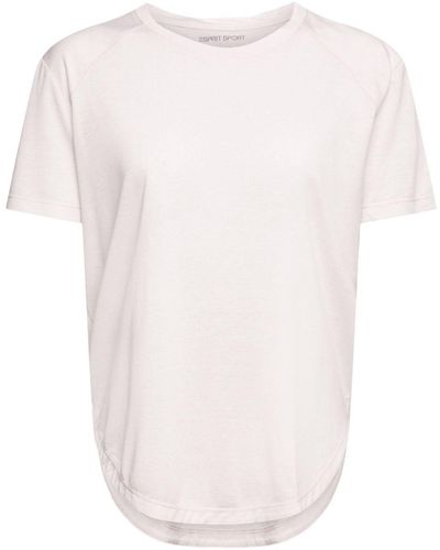 Esprit Sports Active T-Shirt, LENZINGTM ECOVEROTM (1-tlg) - Weiß
