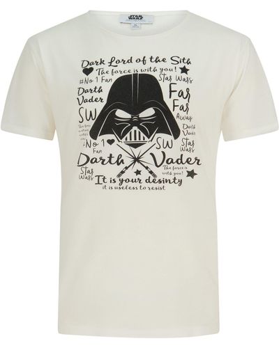 ONOMATO! Star Wars Darth Vader T- Kurzarm-Shirt - Weiß