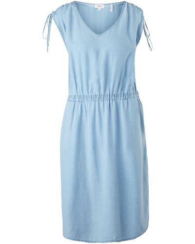 S.oliver Sommerkleid Kleid (1-tlg) - Blau
