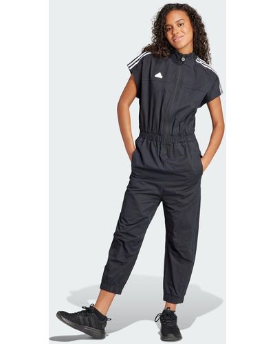 adidas TIRO WOVEN LOOSE JUMPSUIT - Blau