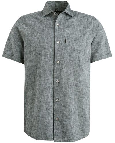 Vanguard T- Short Sleeve Shirt Linen Cotton bl - Grau