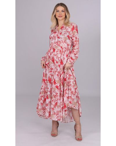 YC Fashion & Style Sommerkleid "Floral Fantasy" – Summer Breeze Maxikleid" Boho, mit Blumendruck - Pink