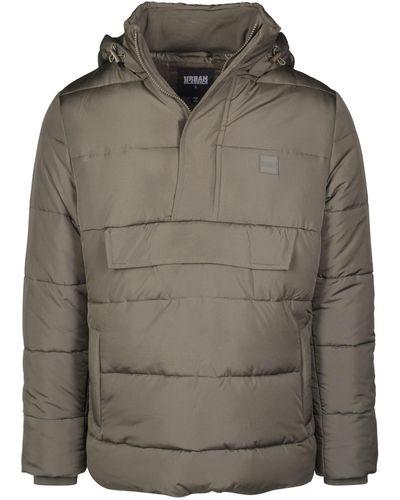 Urban Classics Winterjacke Pull Over Puffer Jacket (1-St) - Grün