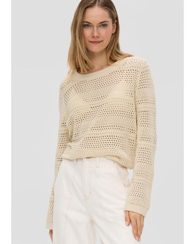 S.oliver Strickpullover im Relaxed-Fit - Natur