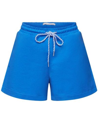 Edc By Esprit Shorts Sweatshorts aus Baumwolle (1-tlg) - Blau