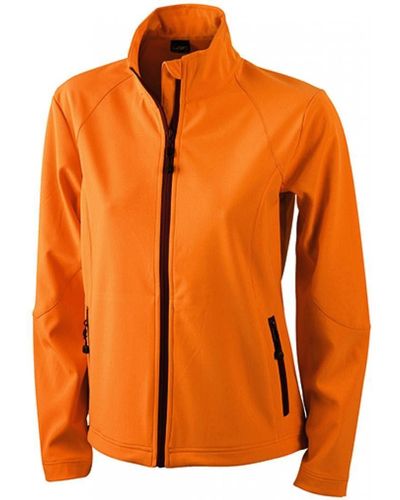 James & Nicholson Softshelljacke Ladies` Softshell Jacket / Leicht tailliert - Orange