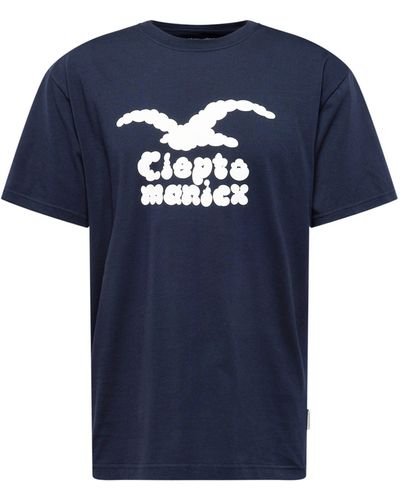 CLEPTOMANICX T-Shirt Clouds (1-tlg) - Blau