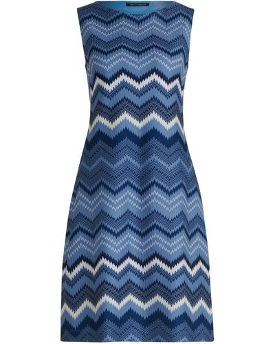 Betty Barclay Sommerkleid Kleid Kurz ohne Arm, Blue/Cream - Blau