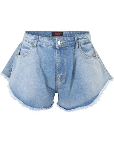 MissPap Regular-fit-Jeans (1-tlg) Falten - Blau