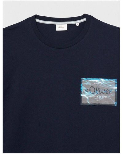 S.oliver Langarmshirt blau (1-tlg)