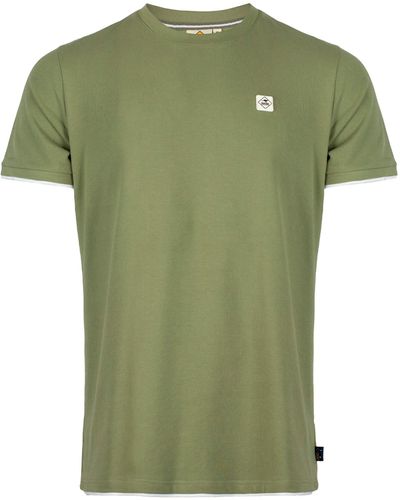 ROADSIGN australia T-Shirt Rainforest (1-tlg) sportliches Design mit Print und Logo-Aufnäher - Grün