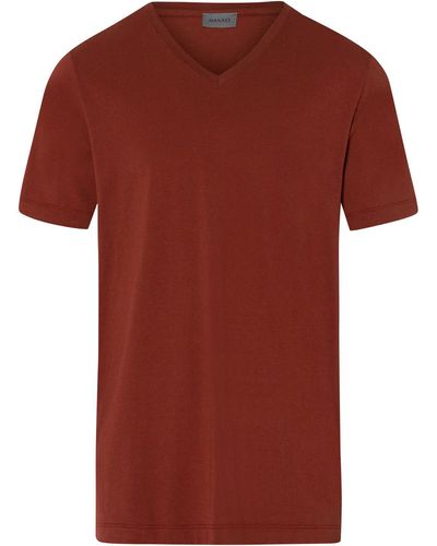 Hanro Living Shirts t-shirt -ausschnitt v-neck - Rot