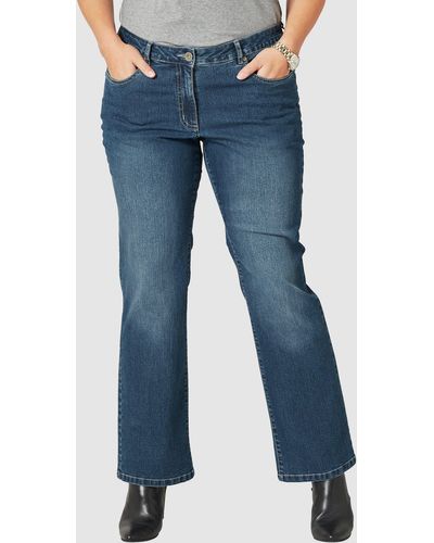 Dollywod Regular-- Jeans Straight Fit 5-Pocket - Blau