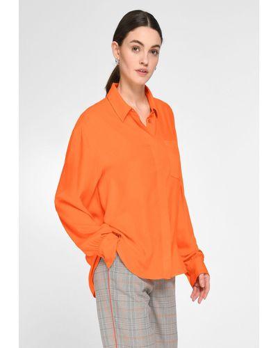 Basler Klassische Bluse Viscose mit Taschen - Orange