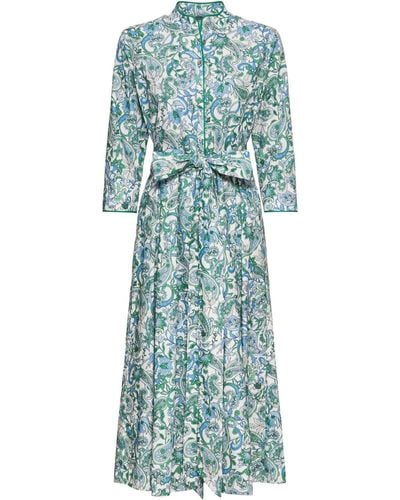 Luis Steindl Maxikleid Kleid mit Paisley-Muster - Blau