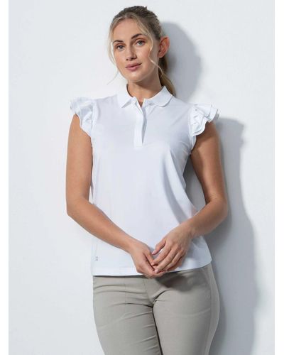 Daily Sports Poloshirt Golfpolo Albi Sleeveless mit Rüschen Weiß M
