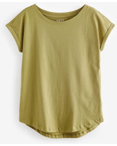 Next T-Shirt mit Flügelärmeln (1-tlg) - Grün