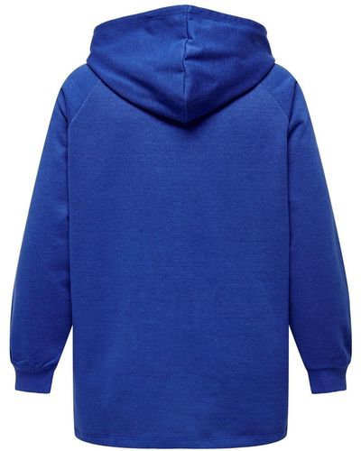 Only Carmakoma Sweatshirt CARJULIA L/S SHINE LONG HOOD UB CC - Blau