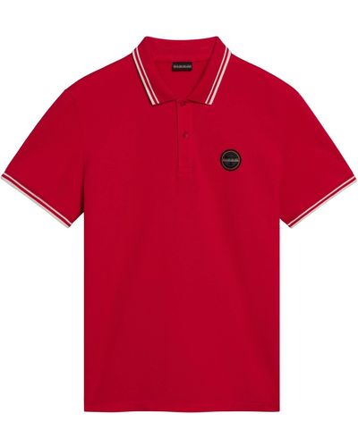 Napapijri Poloshirt MACAS Regular Fit (1-tlg) - Rot
