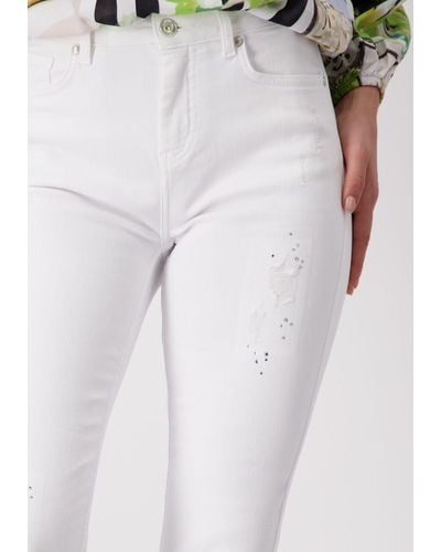 Monari 5-Pocket-Hose mit Glitzernieten - Weiß