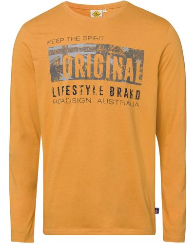 ROADSIGN australia Langarmshirt Original Lifestyle (, 1-tlg) mit Marken-Print - Orange