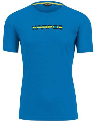 Karpos T-Shirt LOMA JERSEY INDIGO BUNTING/HIGH VISIBILITY - Blau