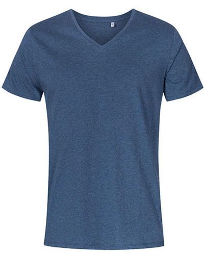 Promodoro V-Neck T-Shirt, Gekämmte Baumwolle - Blau