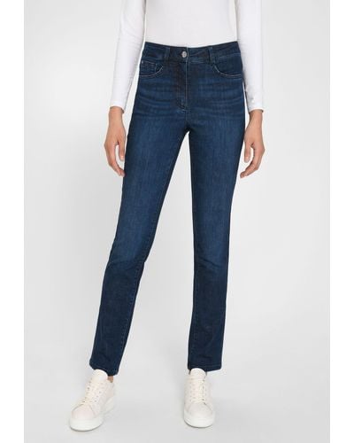 Basler 5-Pocket-Jeans Cotton mit Taschen - Blau