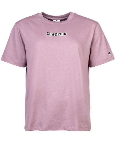Champion T-Shirt - Crewneck, Rundhals, Kurzarm - Lila