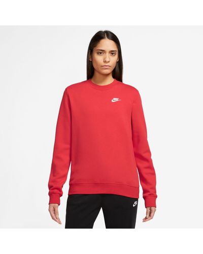 Nike CLUB FLEECE WOMEN'S CREW-NECK SWEATSHIRT - Rot