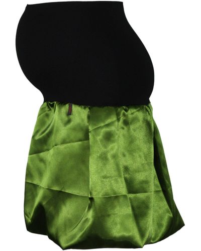 dunkle design Umstandsrock Satin 64cm Farbwahl elastischer Bund - Grün