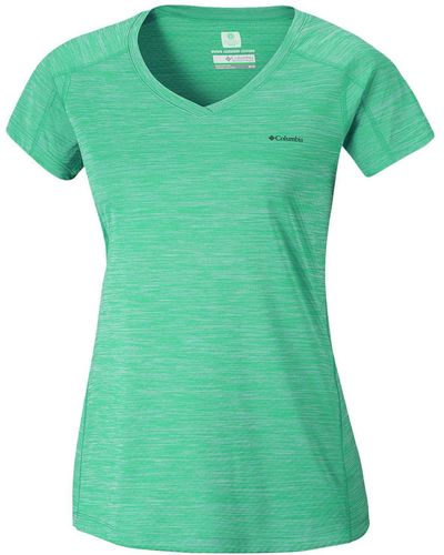 Columbia Kurzarmshirt Zero RulesTM Short Sleeve Shirt mit Super-Kühleffekt - Grün