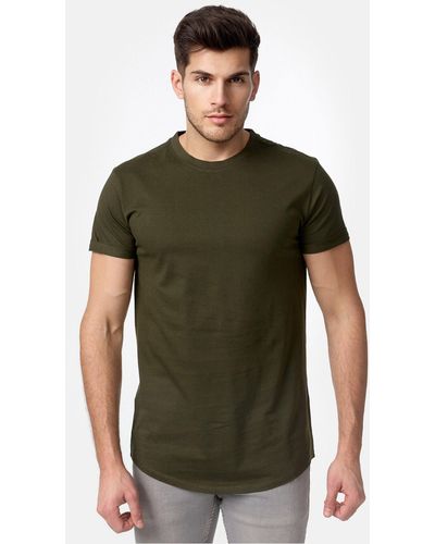 Tazzio T-Shirt E105 Basic Rundhalsshirt - Grün