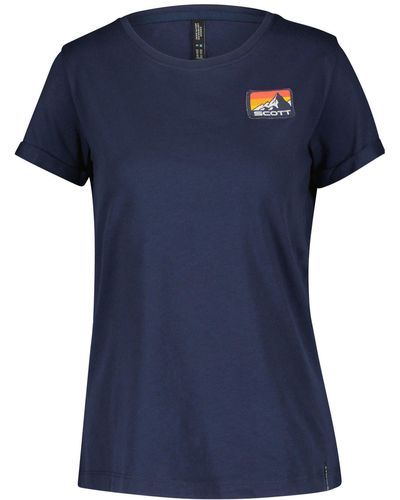 Scott Kurzarmshirt W Casual Winter S/sl Tee Kurzarm-Shirt - Blau