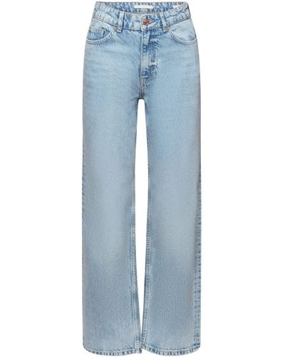 Edc By Esprit Slim-fit- Jeans im 80er-Jahre Look mit gerader Passform - Blau