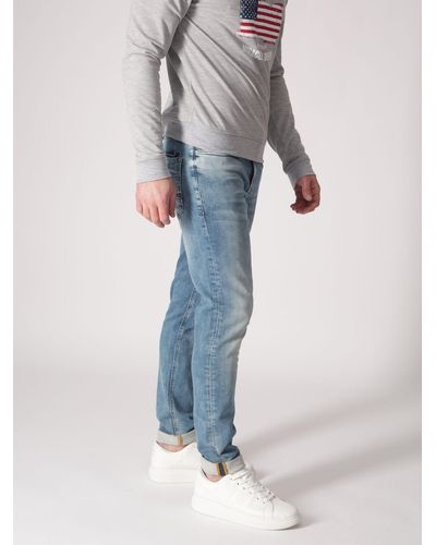 Miracle of Denim Slim-fit-Jeans Morris mit Doppeltasche - Blau