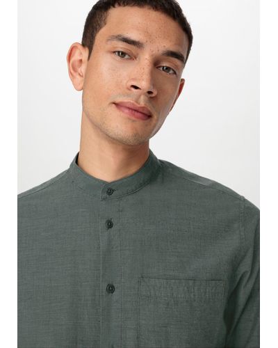HESSNATUR Outdoorhemd aus Bio-Baumwolle mit Hanf und Yak Regular Fit (1-tlg) - Grün
