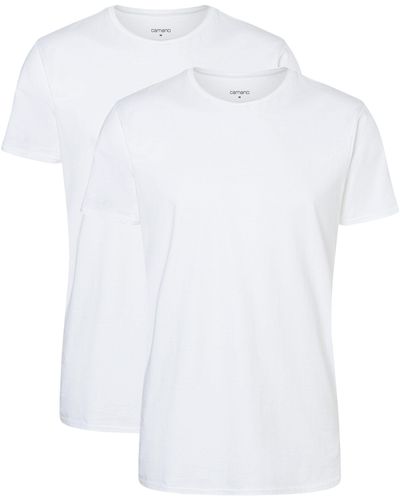 Camano T-Shirt (2er Pack) mit Rundhalsausschnitt - Weiß