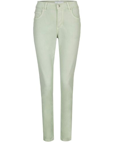 ANGELS Slim-fit- Jeans Skinny in Coloured Denim mit Label-Applikationen - Grün