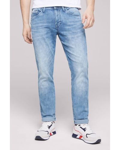 Camp David Regular-fit-Jeans mit zwei Leibhöhen - Blau