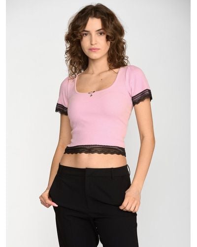 Vive Maria T- Sweet Cropped Shirt - Pink
