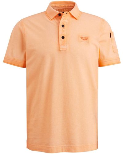 PME LEGEND T-Shirt Short sleeve polo Cold dye pique - Orange